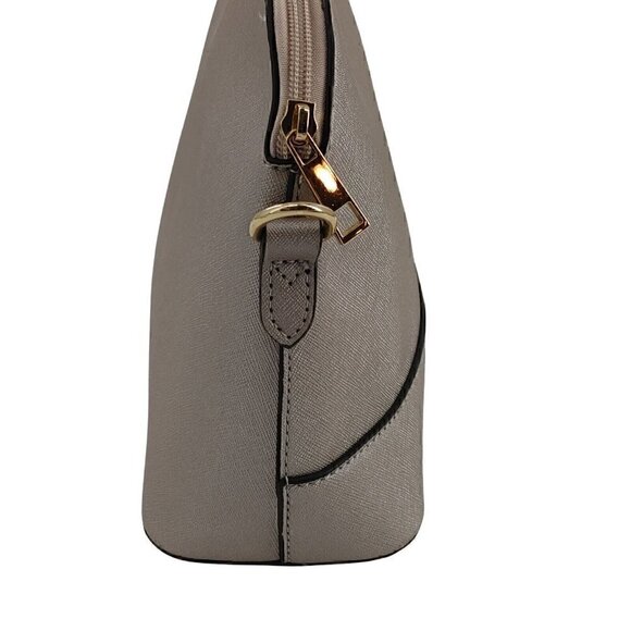 LOVEVOOK Silver Synthetic Saffiano Leather Small Dome Crossbody Good  Pre-Own - Picture 5 of 12